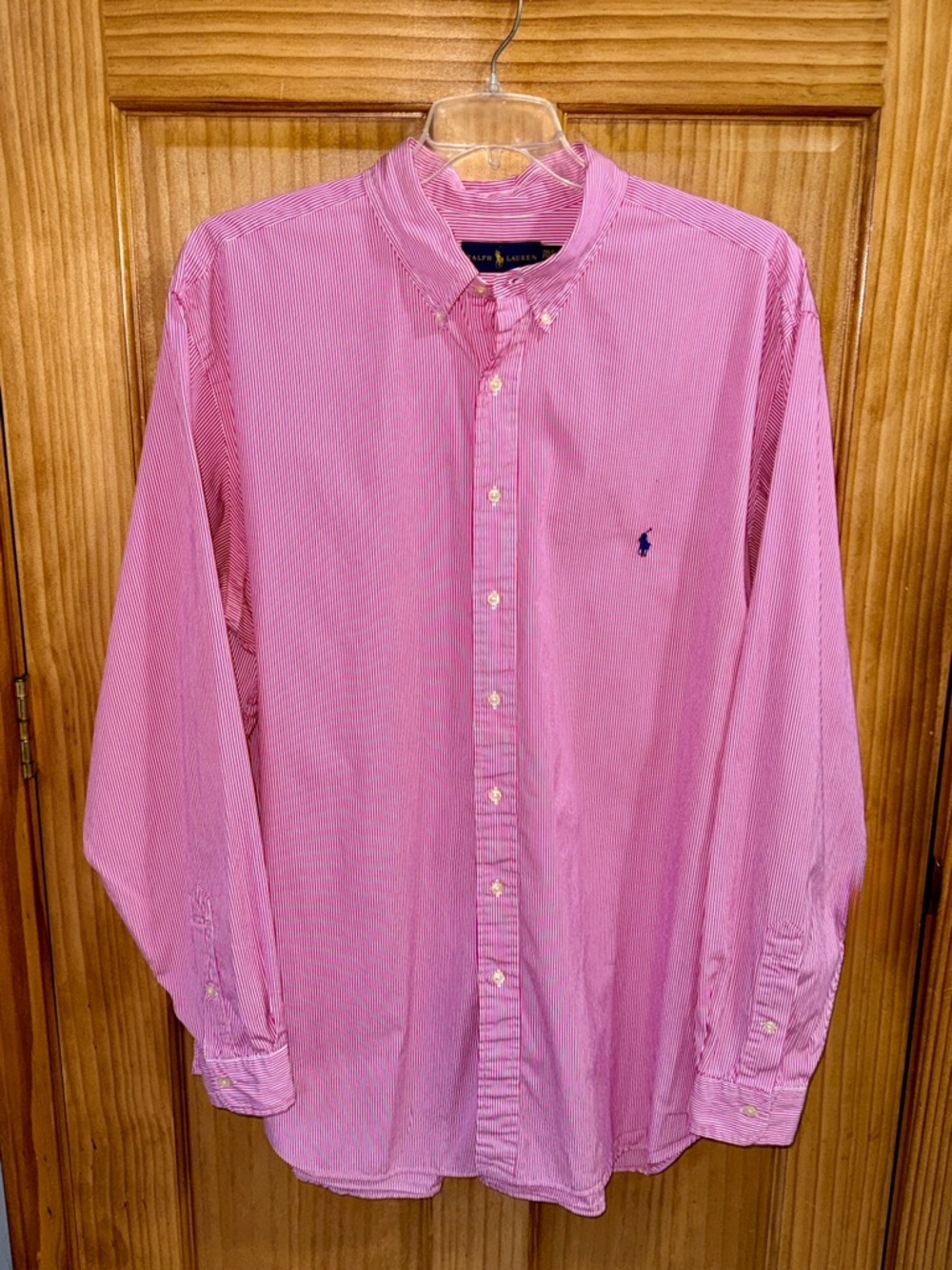 Ralph Lauren Men’s Red Striped Button-Down Dress Shirt-2XLT-EC - Picture 3 of 12